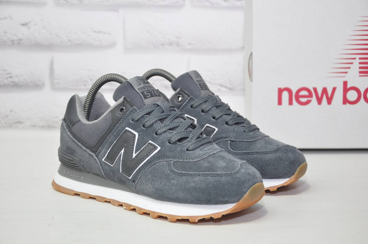

Замшевые серые кроссовки New Balance 574 размеры в наличии (37-41), Серый