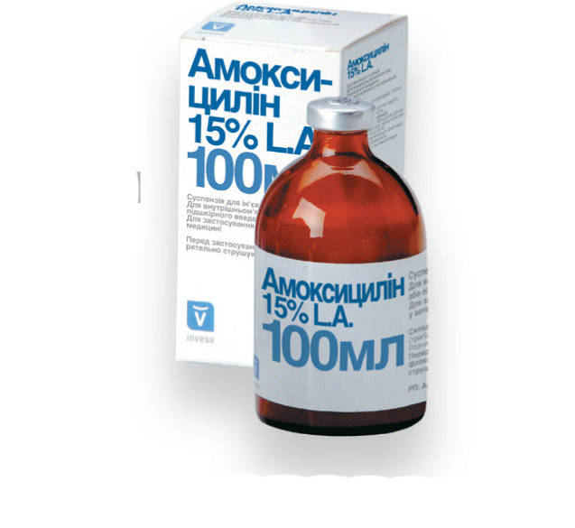

Амоксициллин 15% (Amoxicillin 15%) 100 мл
