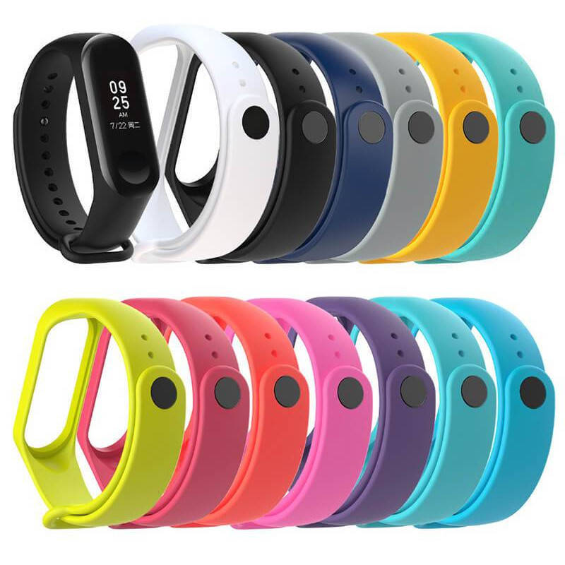 

Силиконовый ремешок для Xiaomi Mi Band 3/4 Черный