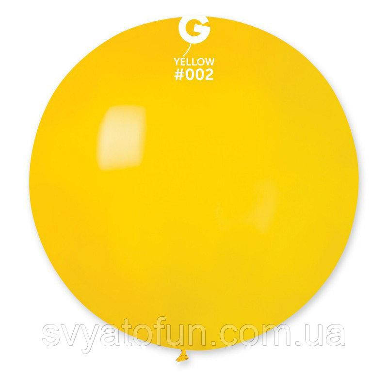 

Латексный воздушный шарик 31" пастель 02 желтый 1шт Gemar