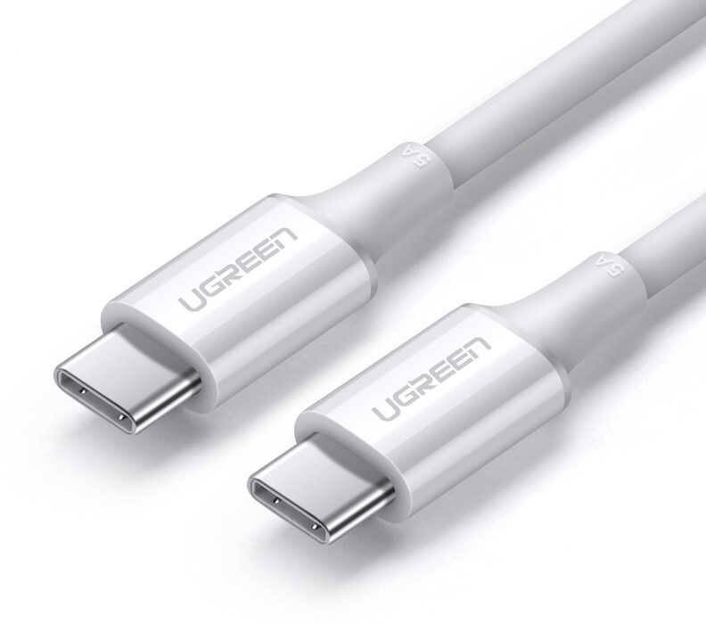 

Кабель зарядный Ugreen Type-C 5А 100W QC4.0 1М White (US300), Белый