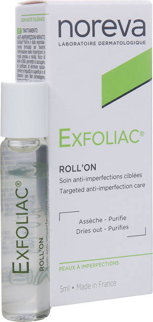 

Стоп прыщик точечный ролик Норева Эксфолиак Noreva Exfoliac roll on Targeted Anti-Imperfections care 5мл