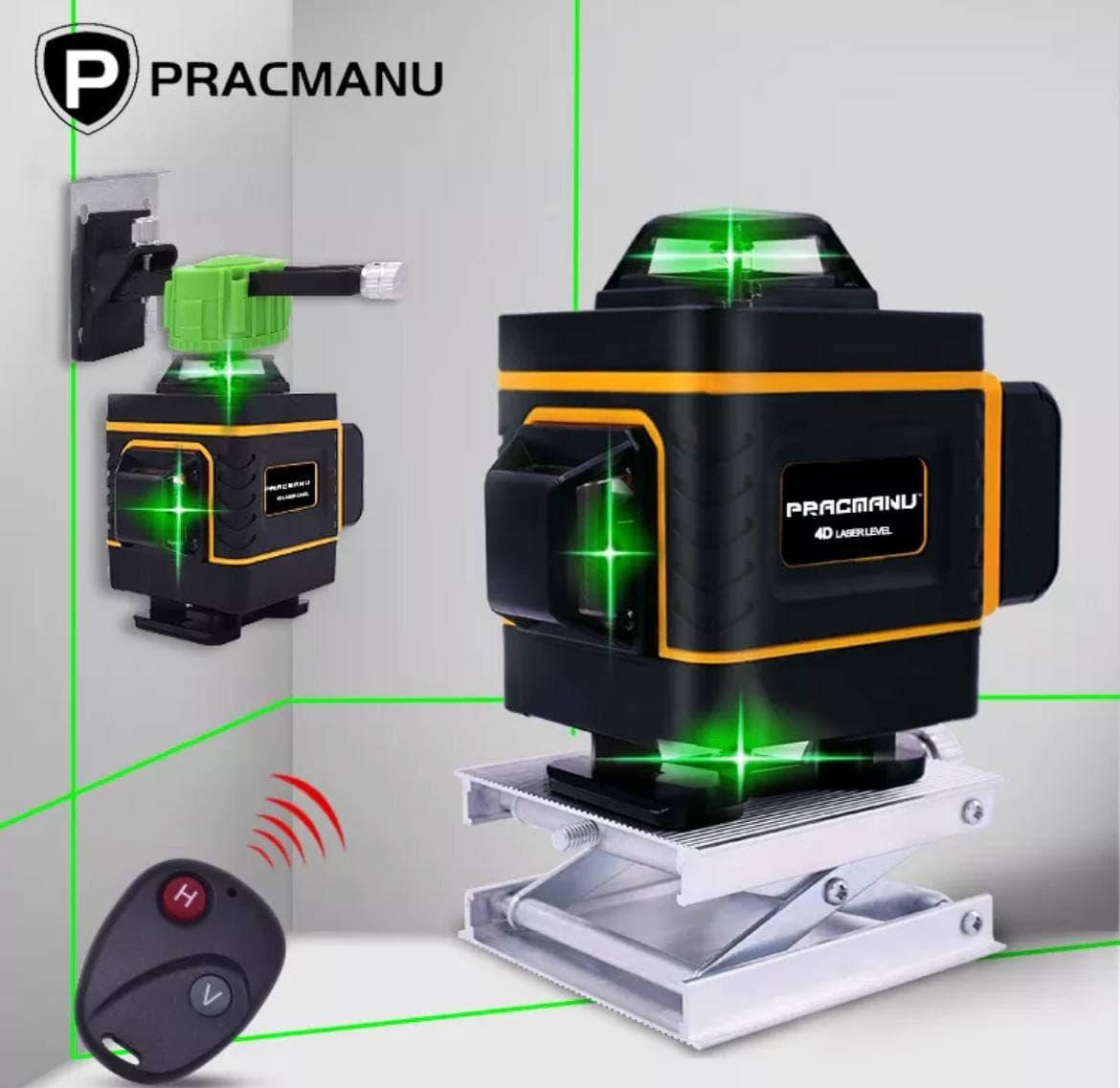 

Лазерный нивелир Pracmanu (Hilda) 4D-16 линий зеленый луч + Пульт