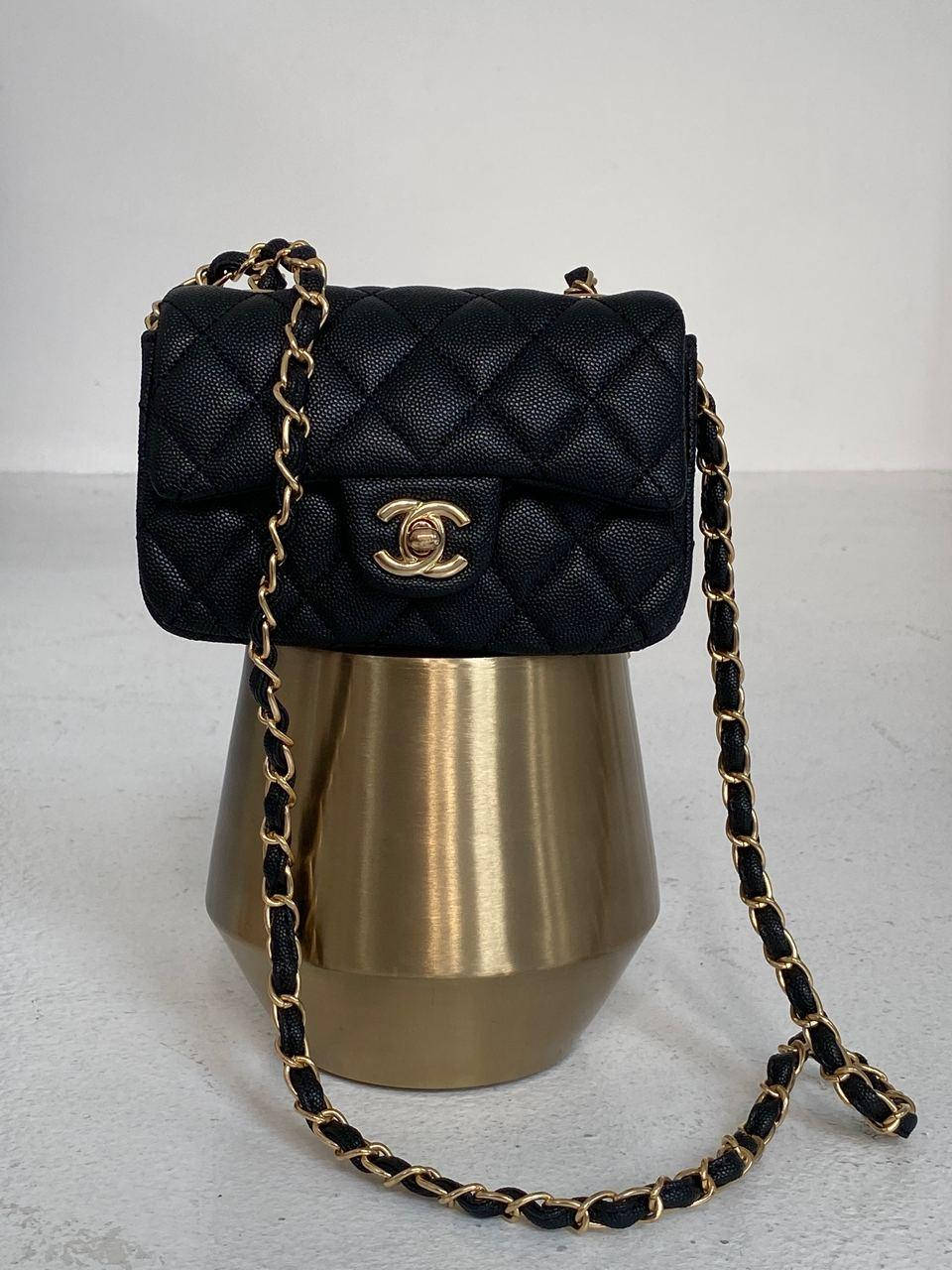 

Женская сумочка Chanel 0.55 Black Pin шанель черная маленькая сумка, Черный