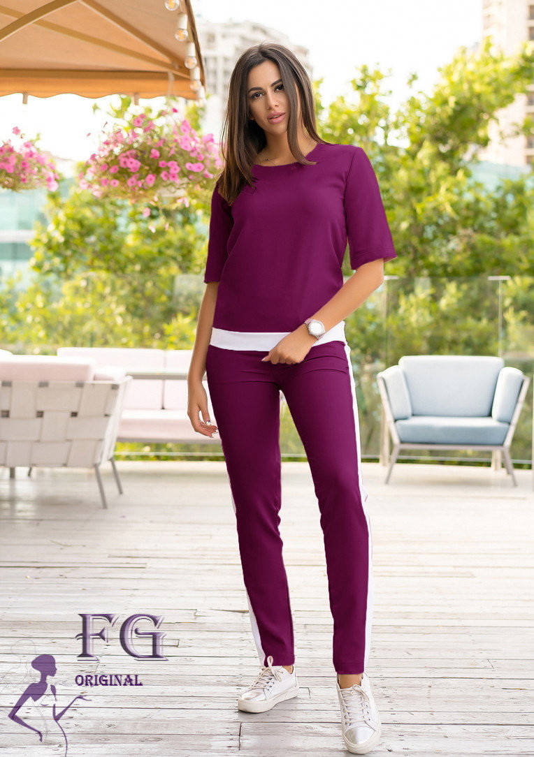 

Брючный костюм женский "Дайкири" марсала, 44