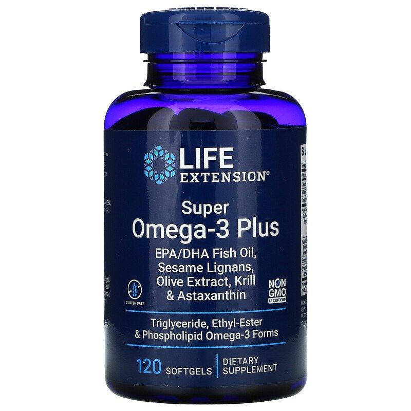 

Life Extension Super Omega-3 Plus 120 гелевых капсул
