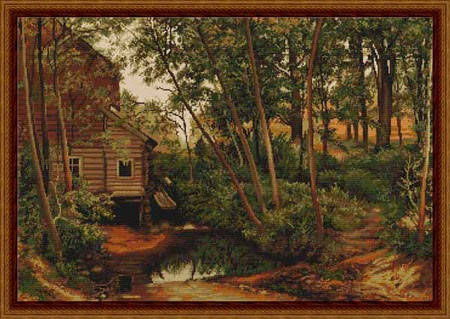 

"Мельница в лесу.Шишкин" Luca-S. Набор для вышивки гобелена (G456)