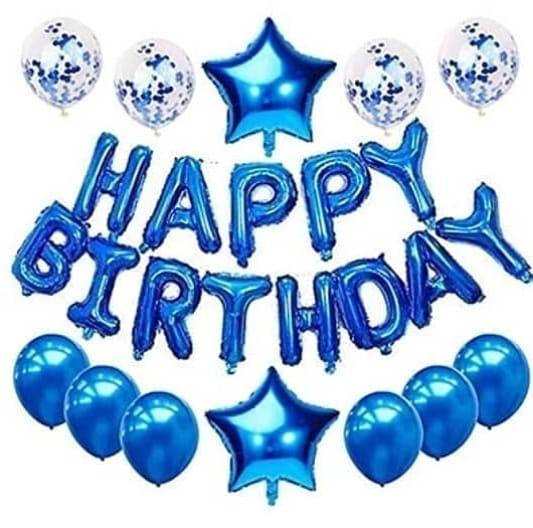 

Набор из шаров с гирляндой HAPPY BIRTHDAY | Синяя звезда, Синий