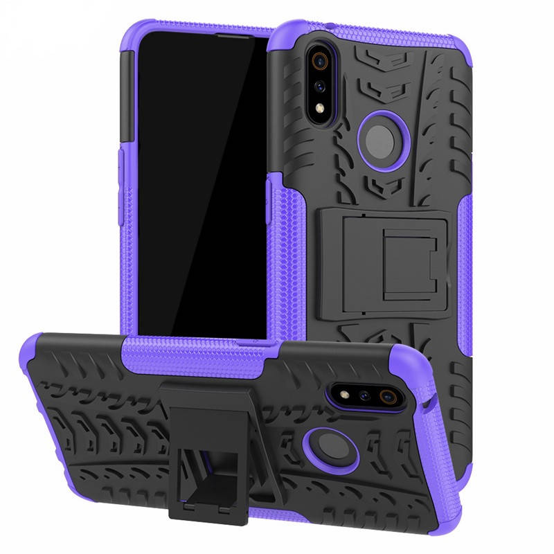 

PC + TPU чехол Armor для Realme 3 Pro (8 цветов) фиолетовый