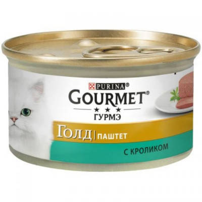 

Влажный корм Purina Gourmet Gold Паштет с кроликом 85 г