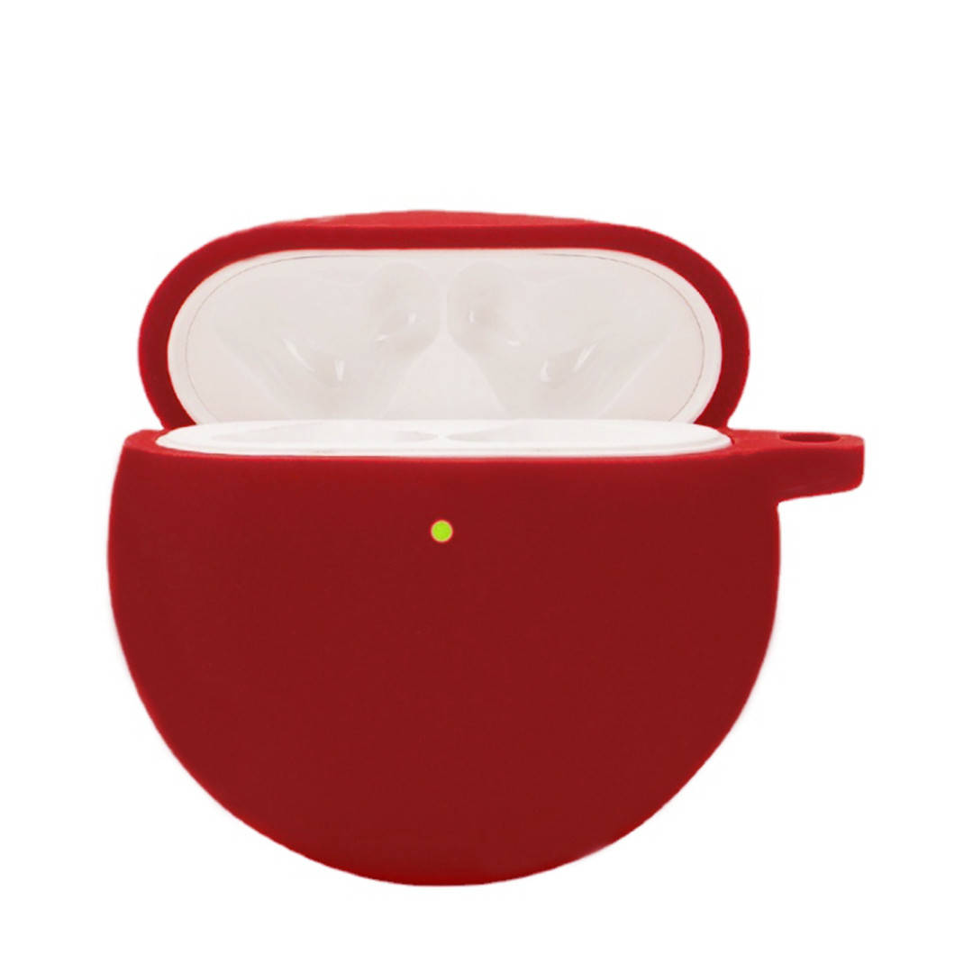 

Силиконовый чехол для Huawei FreeBuds 4 | чехол + карабин | винно красный, Бордовый