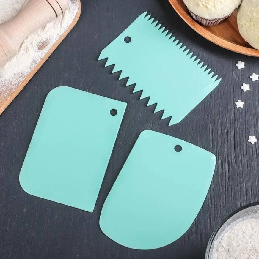 

Набор шпателей, скребков кондитерских 12x8 см, 3 предмета