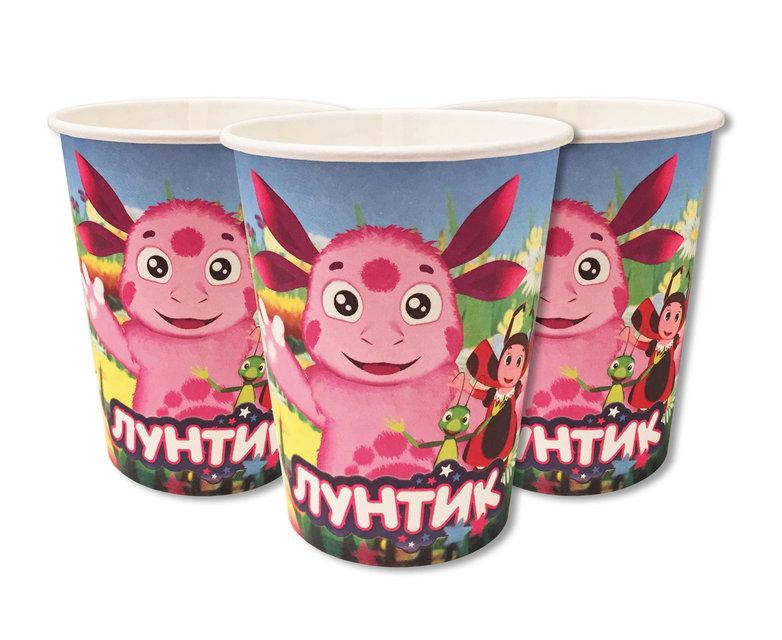 

Стаканы для детского Дня Рождения " Лунтик"