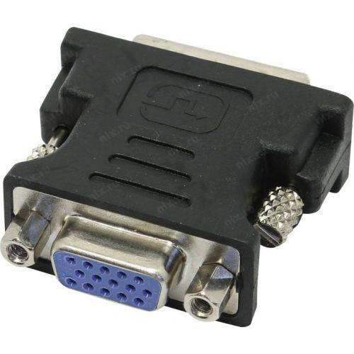 

Переходник DVI-I (M) - VGA (F) Cablexpert A-DVI-VGA-BK чёрный новый, Черный