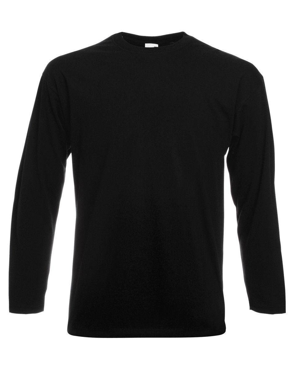 

Футболка с длинным рукавом Fruit of the Loom ValueWeight M, 36 Черный