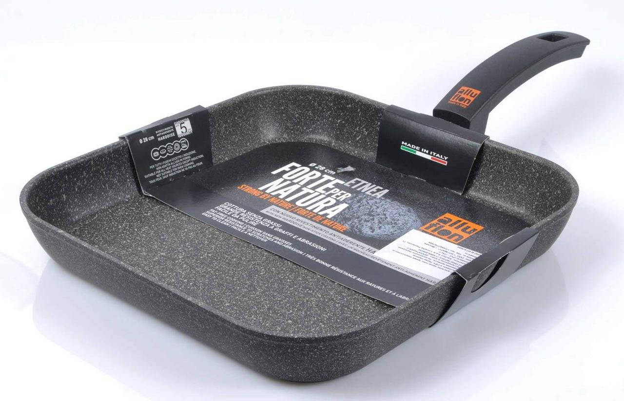 

Сковорода гриль Alluflon Etnea 28х28 см с каменным покрытием, Италия