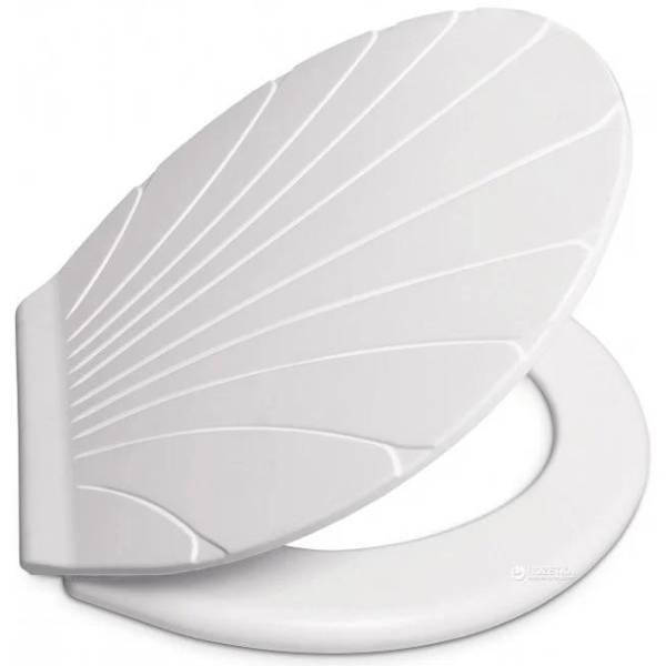 

Крышка для унитаза пластиковая РАКУШКА,цвет белый