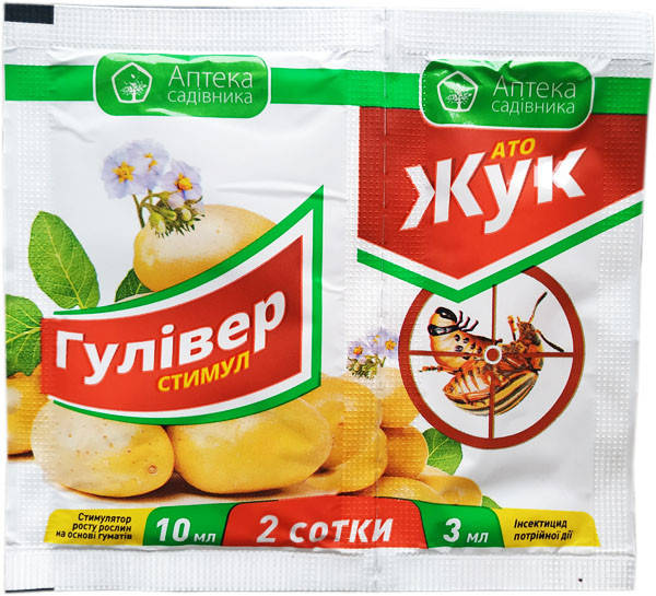 

Инсектицид АТО "Жук" 3 мл + Гуливер 10 мл Укравит