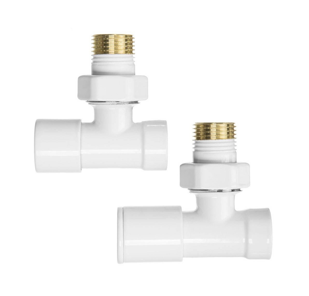 

Комплект радиаторных кранов 1/2" белые INVENA (Польша)