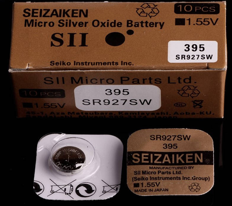 

Батарейки 395 Seizaikin Seiko (SR927SW, G7) серебро