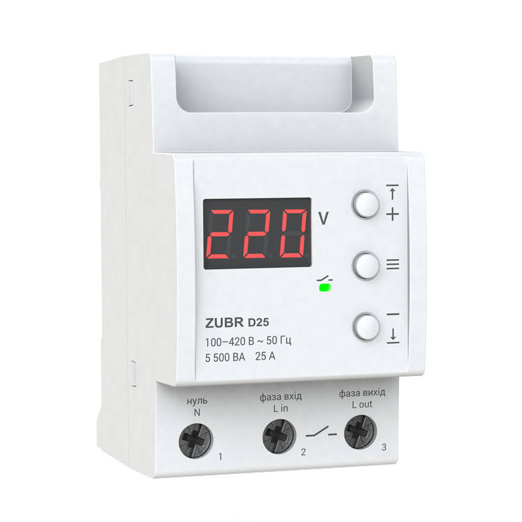 

Реле напряжения ДС Электроникс ZUBR D25