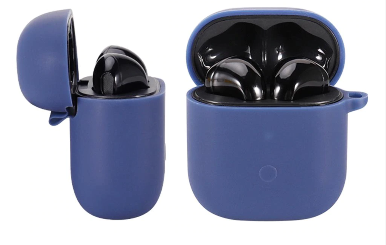 

Силиконовый защитный чехол на кейс Realme Buds Air / Realme Buds Air Neo / Blue