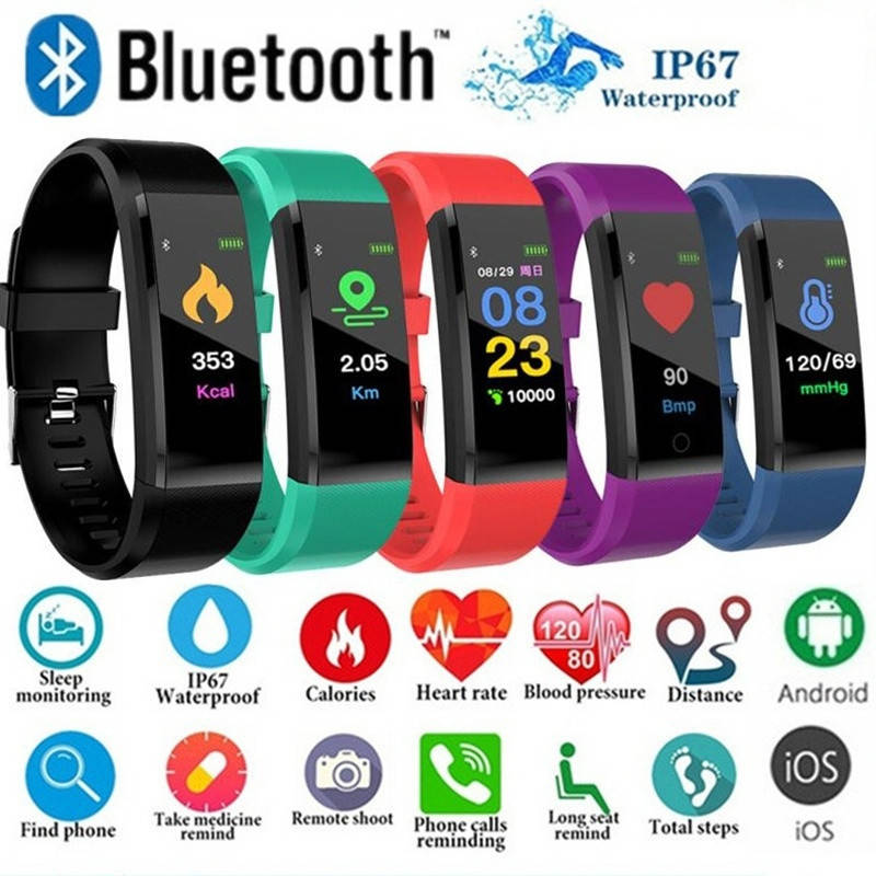 

Smart смарт браслет 115 PLUS пульсометр шагомер фитнестрекер