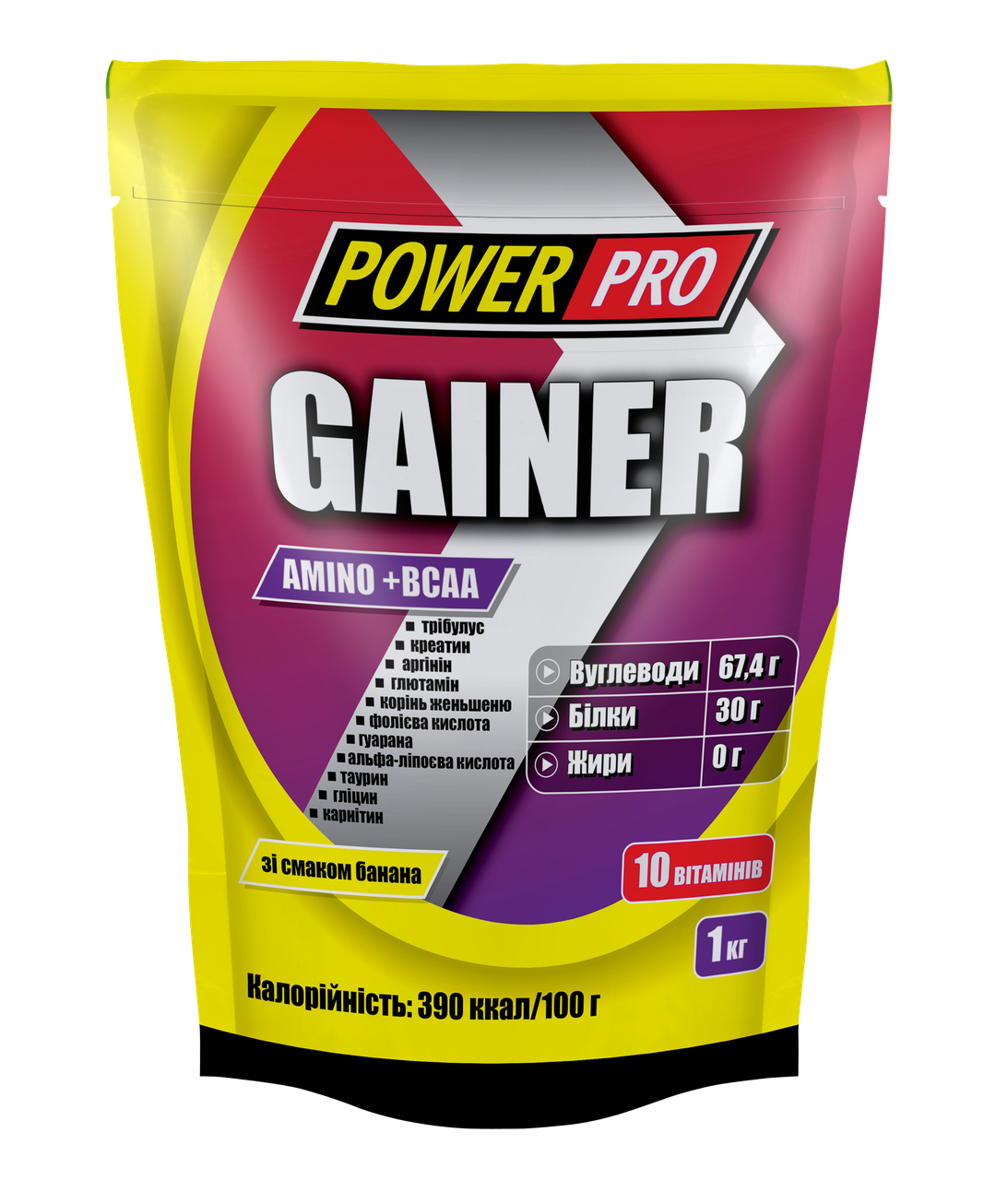 

PowerPro Gainer, 1 кг - банан
