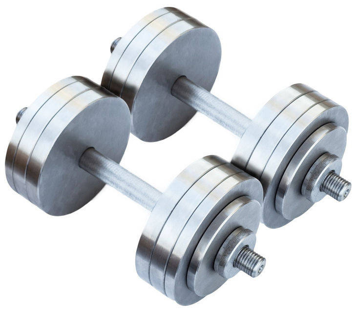 

Гантели металлические составные 2 по 20 кг домашние (комплект наборных гантелей), Серый
