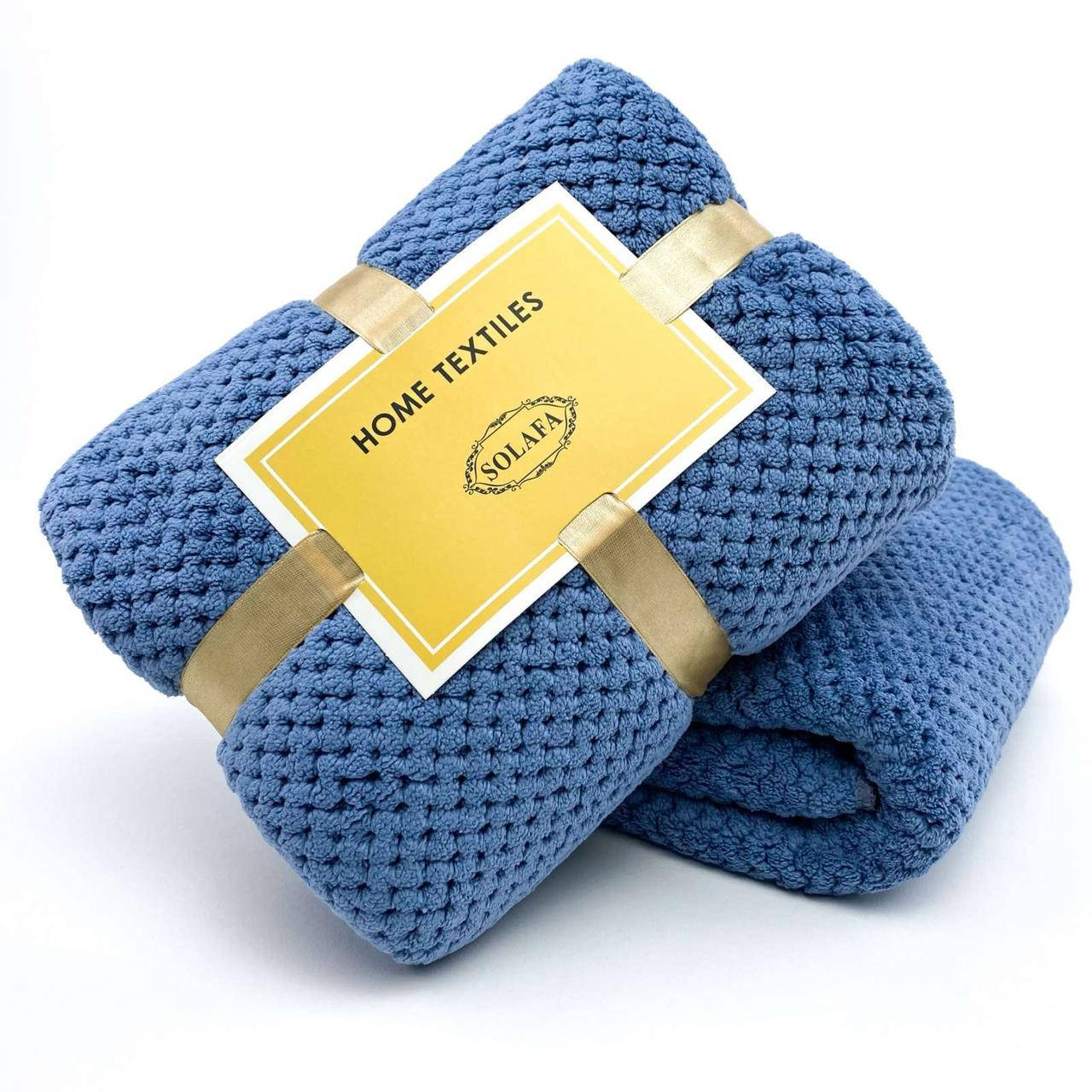 

Комплект полотенец Home Textiles (бамбук) синий