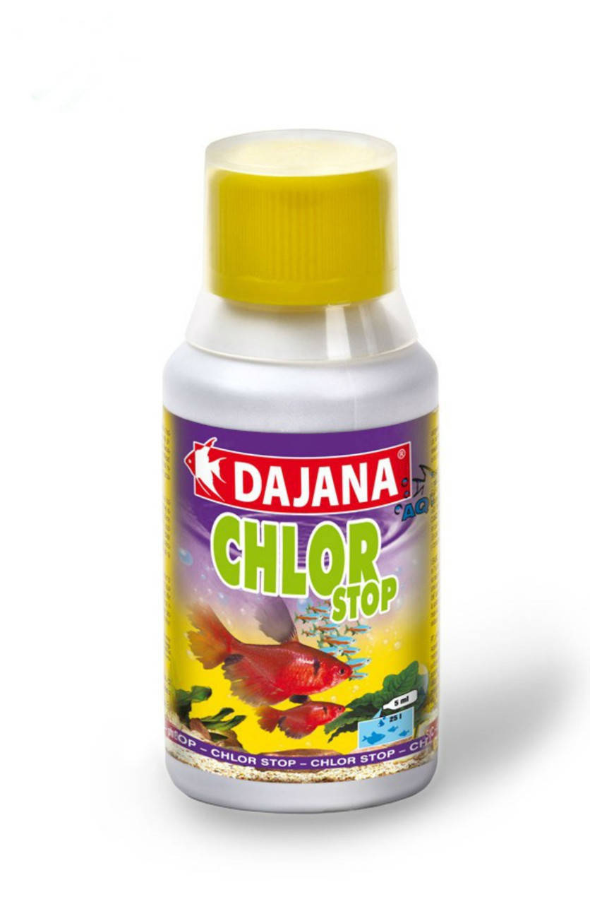 

Средство для удаления хлора из воды для аквариума Dajana Chlor Stop 100 мл.