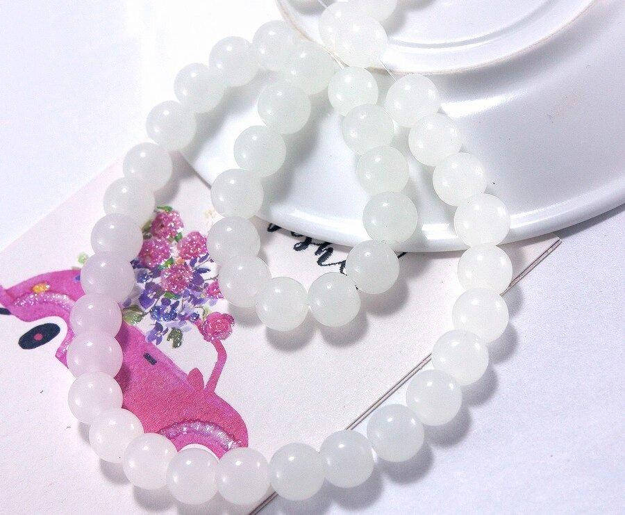 

Полупрозрачные стеклянные бусины 6мм 100шт, Белая акварель (сп7нг-9118), Белый