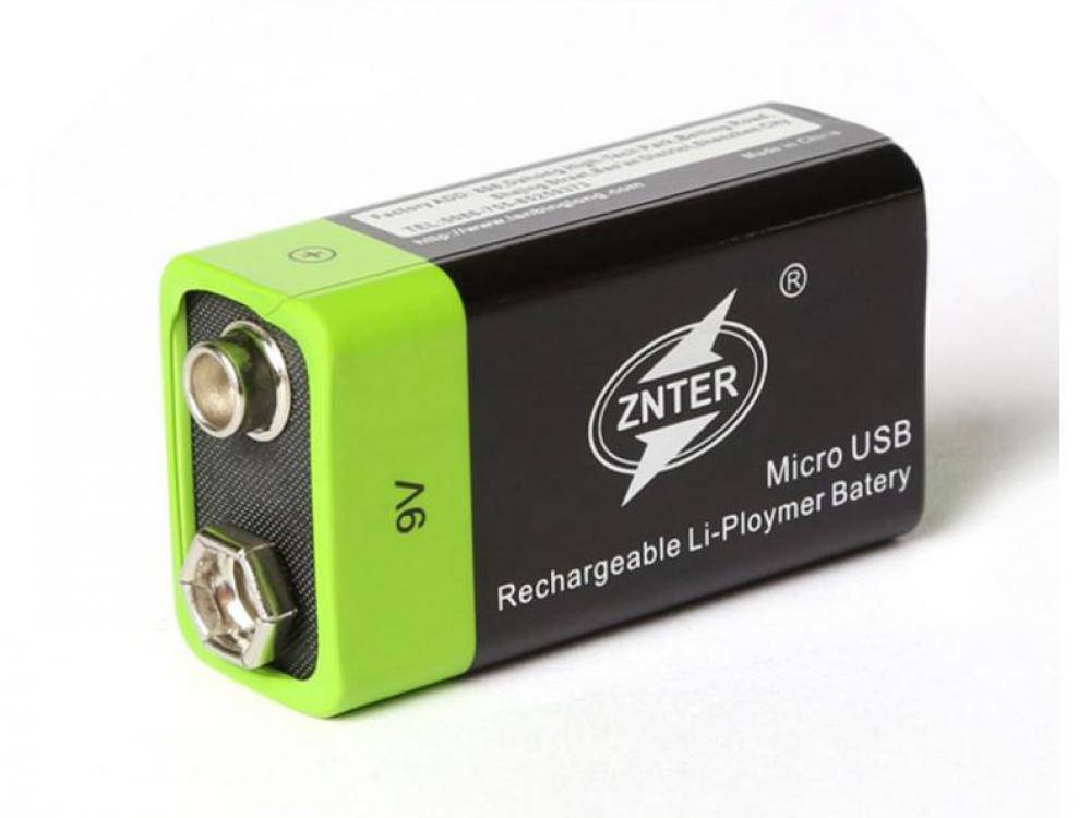 

USB аккумуляторная батарея 9В Lipo S19 znter 600mah