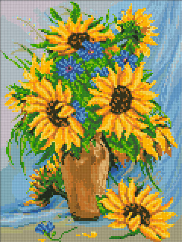 

АМС-119. Алмазная мозаика Солнечный букет 30х40см