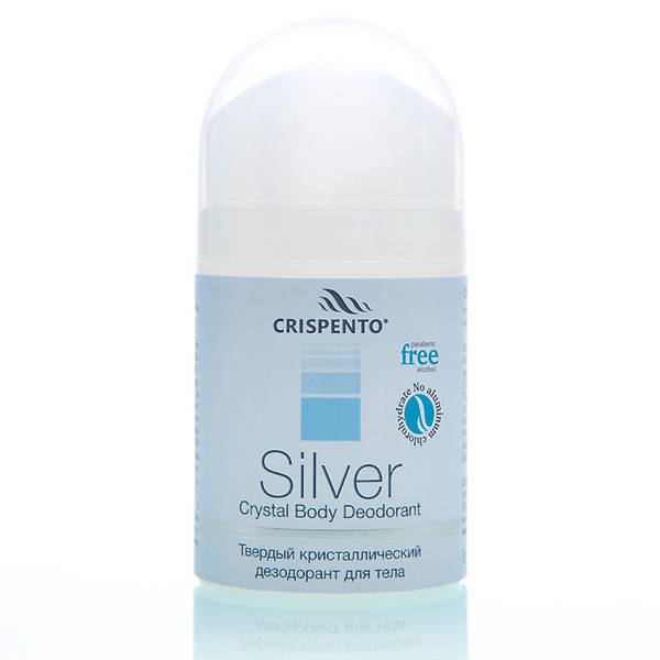 

Твердый кристаллический дезодорант для тела Silver