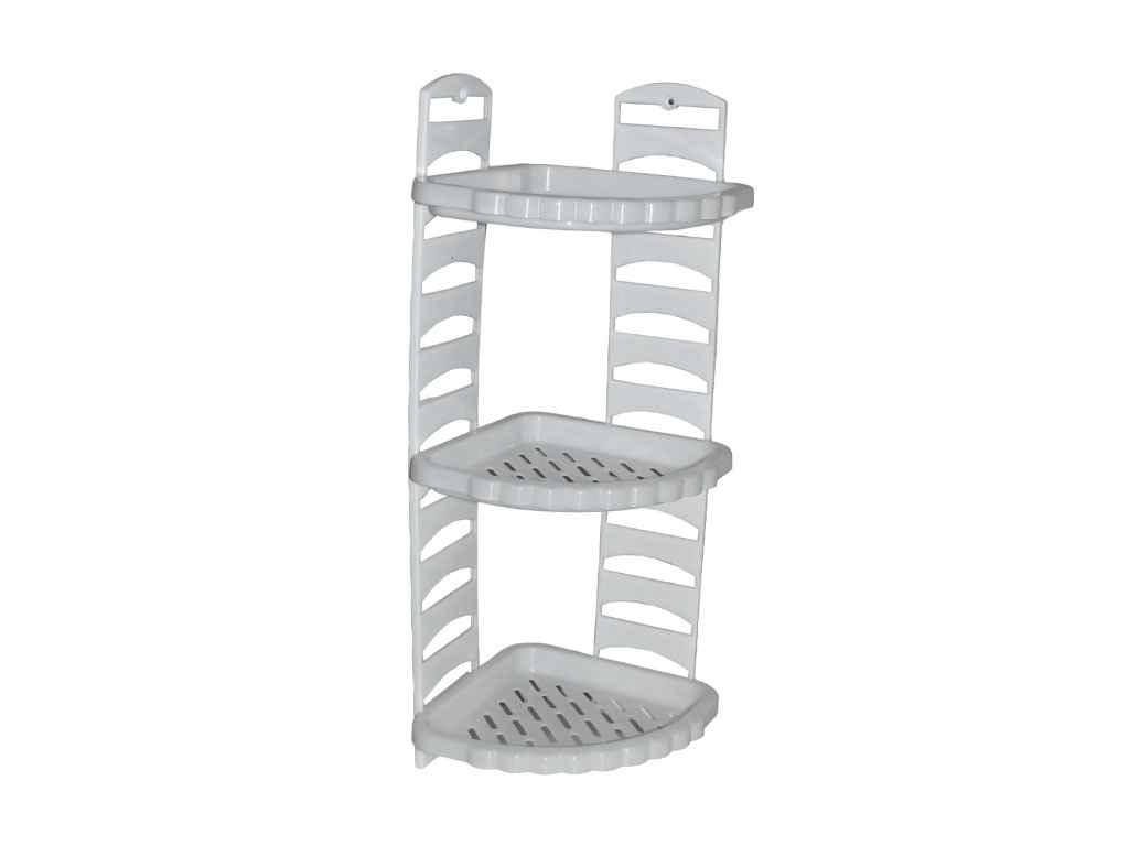 

Полка для ванної кутова 3-х ярусна біла ТМ КОНСЕНСУС