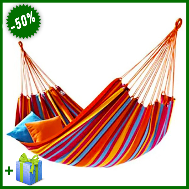 

Гамак для отдыха из хлопка подвесной 200x80 см, туристический тканевый гамак для активного отдыха