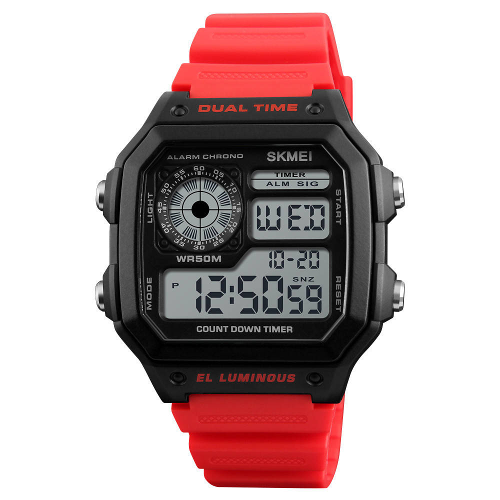 

Skmei 1299 красные мужские спортивные часы
