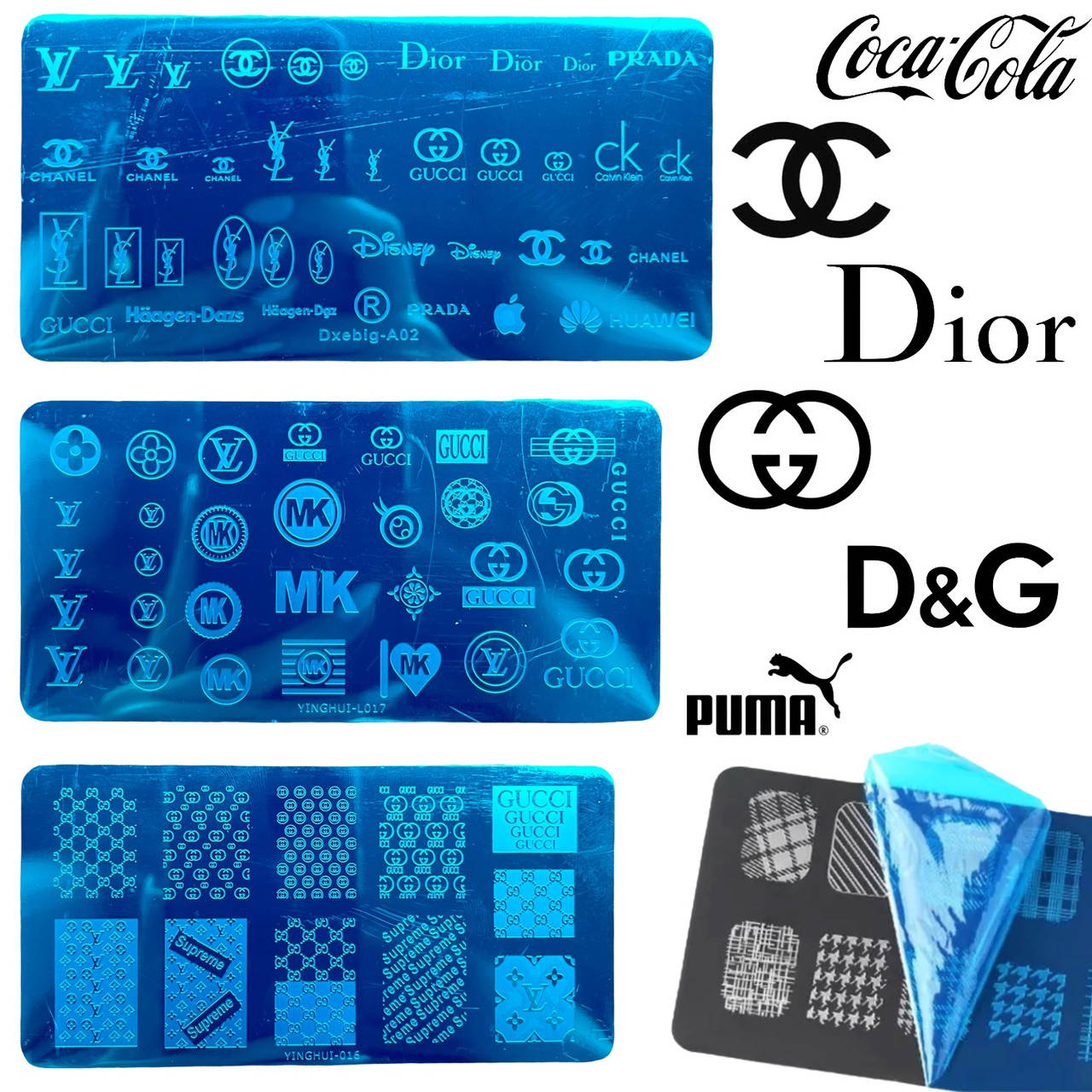 

Диск для стемпинга металлический, маленький (12 см * 6 см) / бренды, Разные цвета