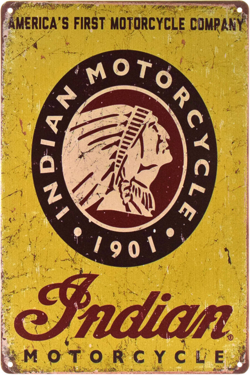 

Металлическая табличка "Indian (America's First Motorcycle Company)" (ms-002194)