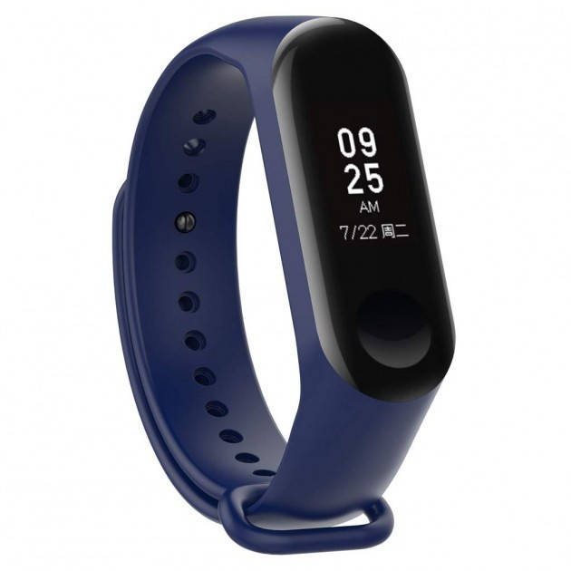 

Ремешок силиконовый BeWatch для Xiaomi Mi Band 3 \ 4 темно-синий