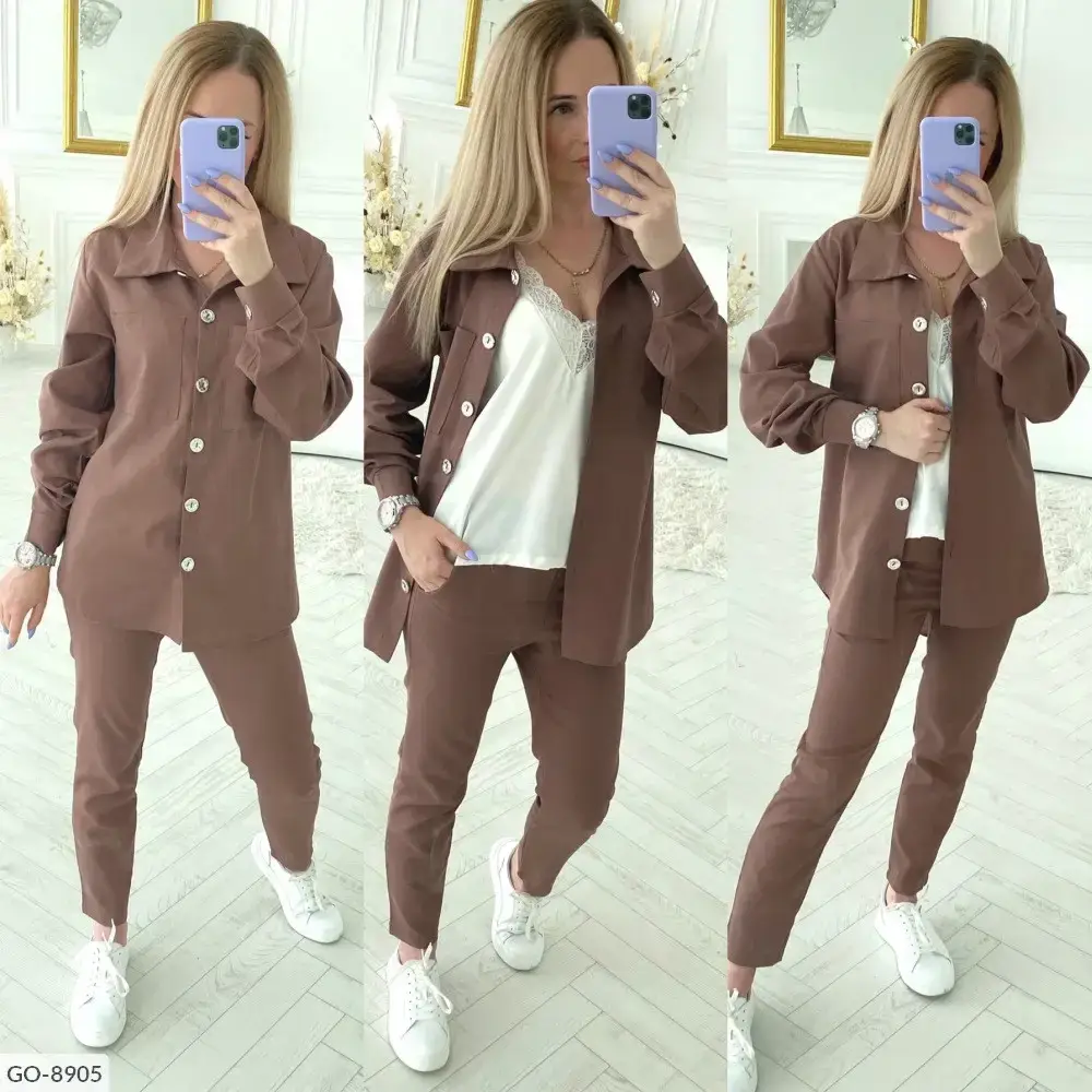 

Прогулочный костюм лен Шоколад