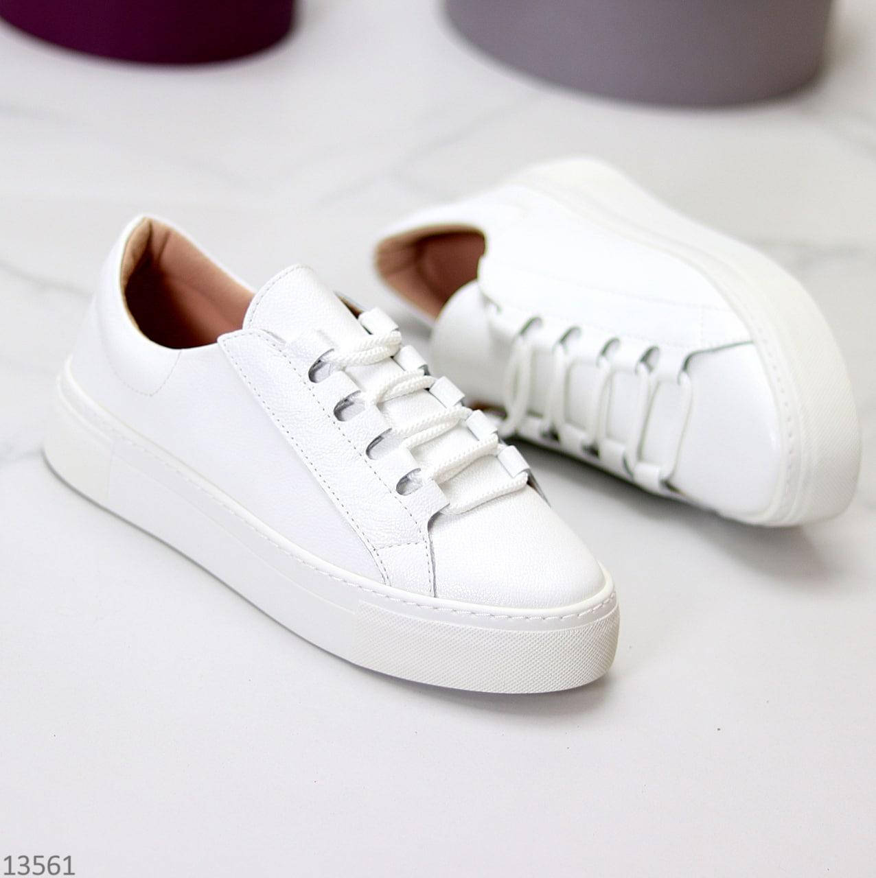 

Кеды женские натуральная кожа белые 36,38,40р, Белый