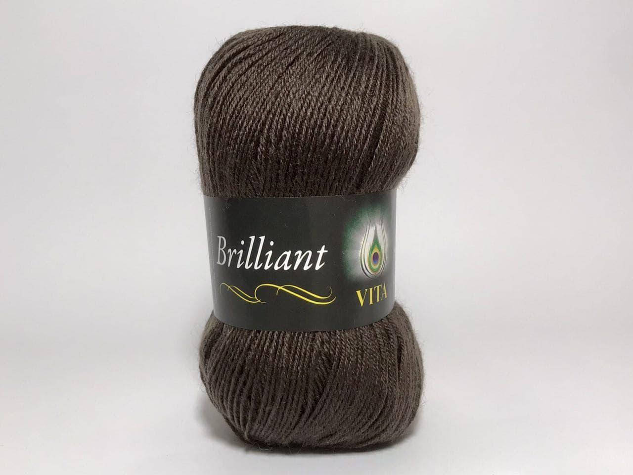 

Пряжа полушерстяная VITA Brilliant, Color No.5115 холодный коричневый