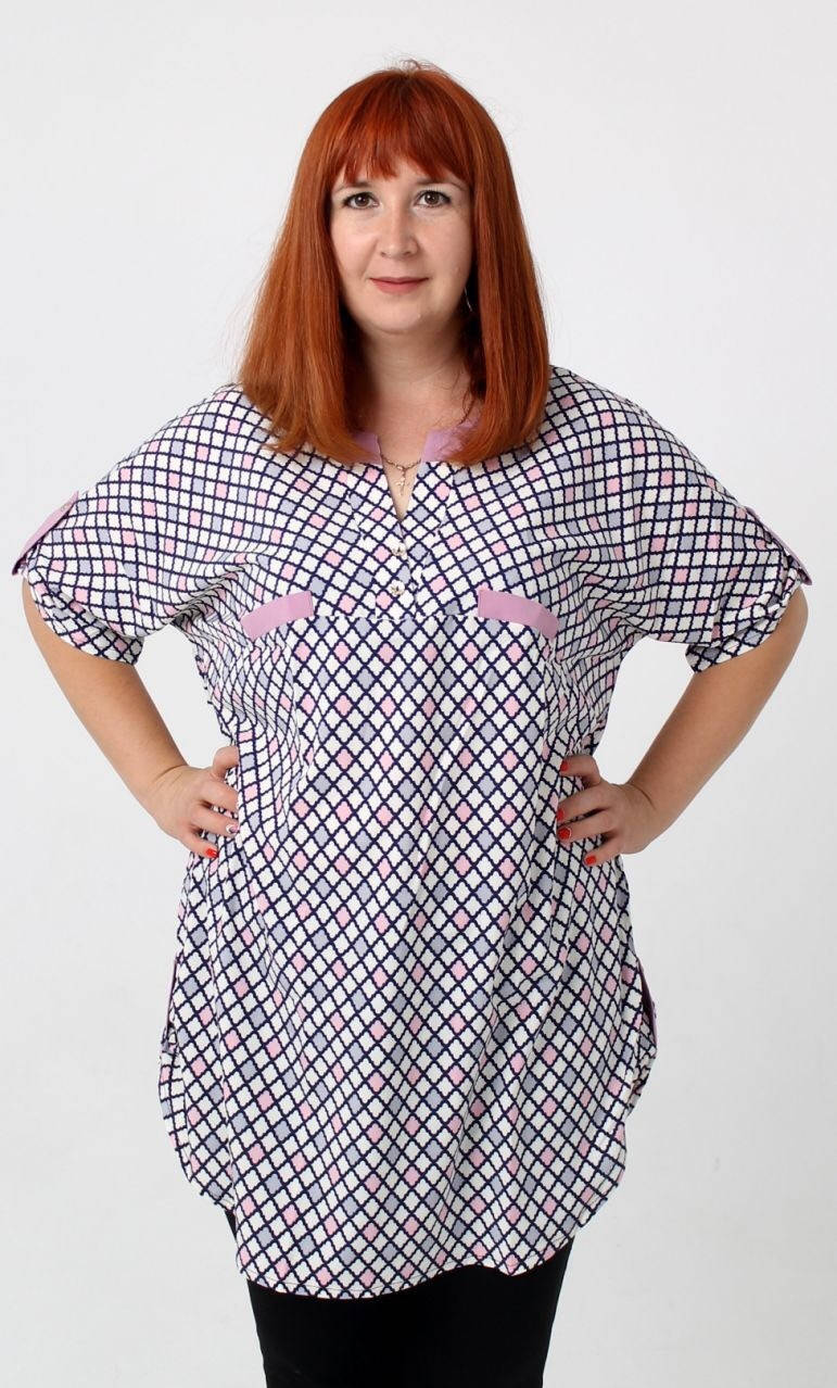 

Сорочка Сіма пудра клітина