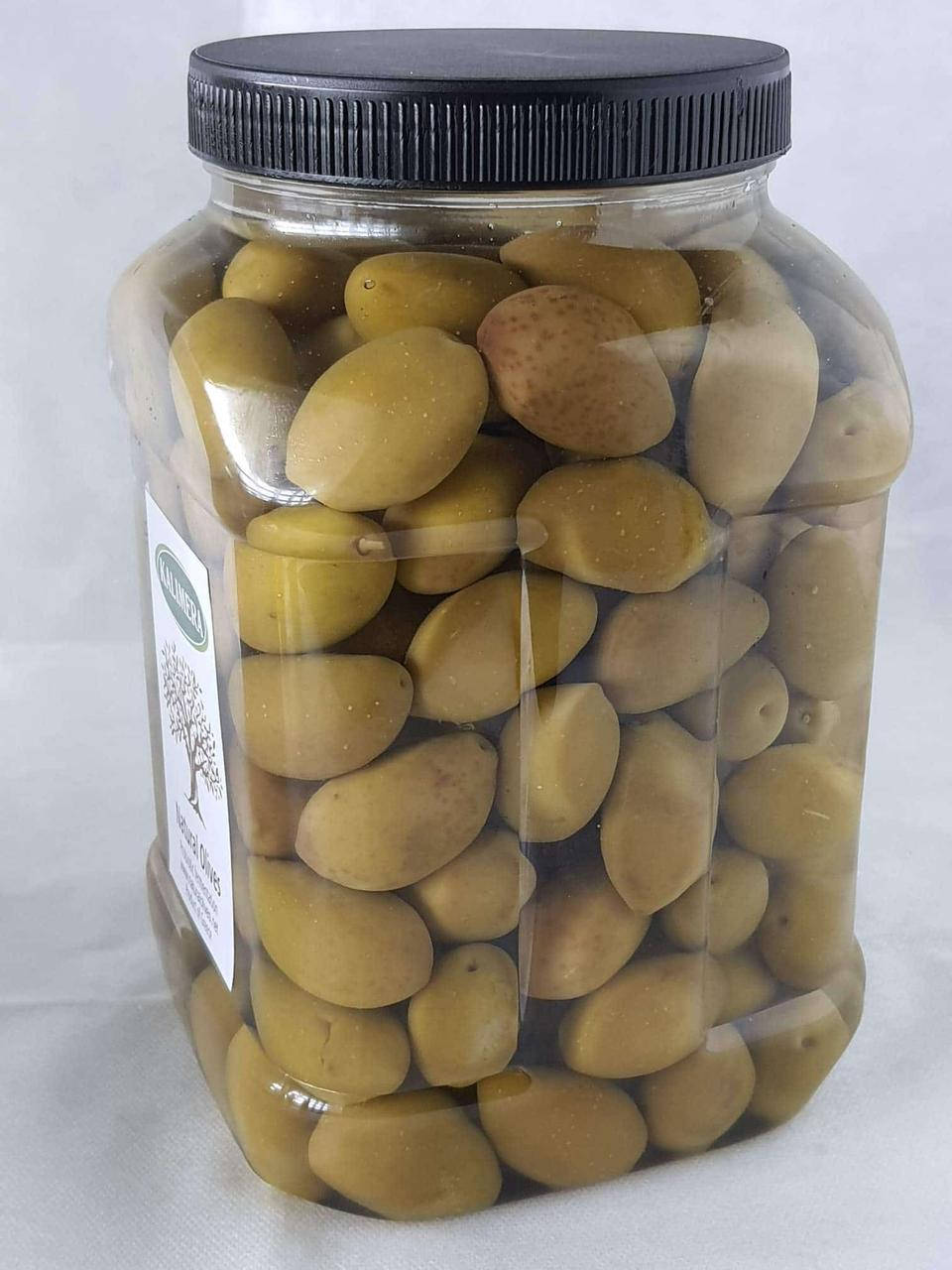 

Дамаскино Зелені оливки з кісточкою в морській солі 3л ПЭТ-банка 1.9кг с.в. калибр 141 -160 Giants