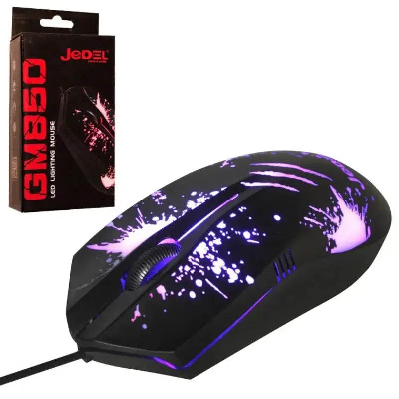 

Проводная компьютерная мышь JEDEL GM850, Black, Черный