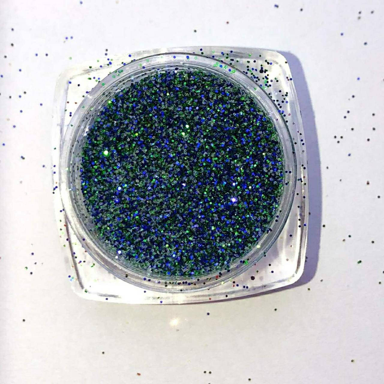 

Блёсточки микс синий+зелёный