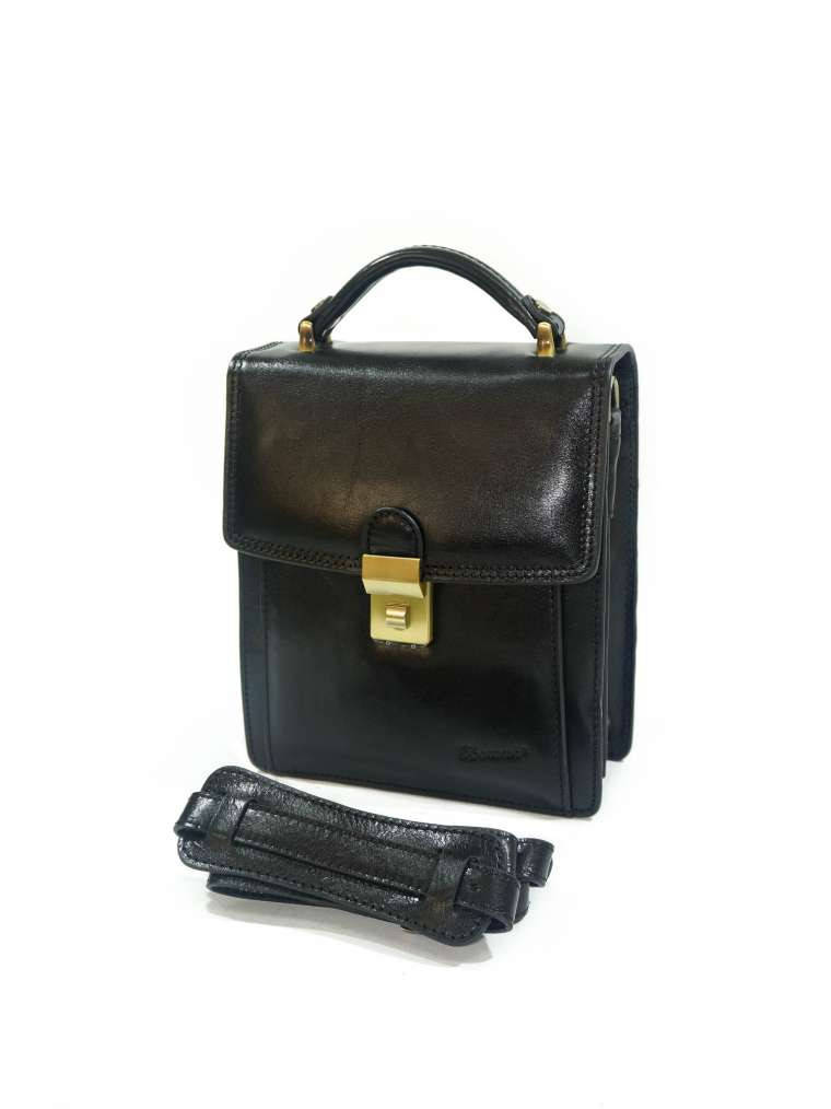 

Барсетка мужская вертильная для документов стильная из натуральной кожи черного цвета, Коричневый