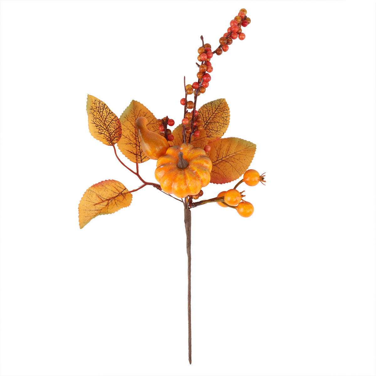 

Осенняя ветвь с тыквой и ягодами, 41 см.